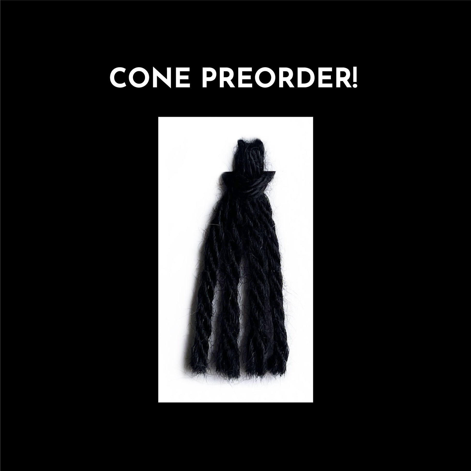 Preorder Cone - 100% Baby Alpaca in Noir Sport Weight