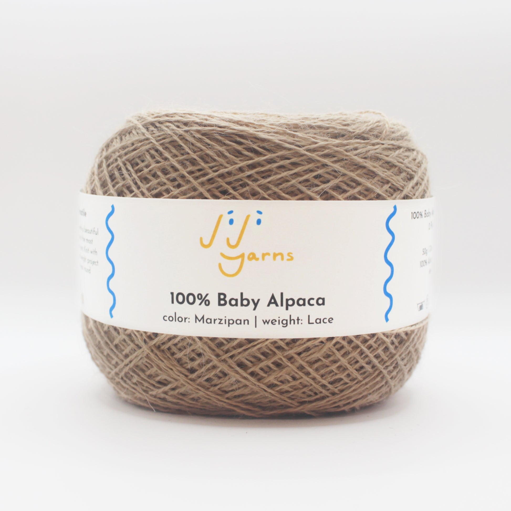 100% Baby Alpaca Yarn in Marzipan - Lace Weight