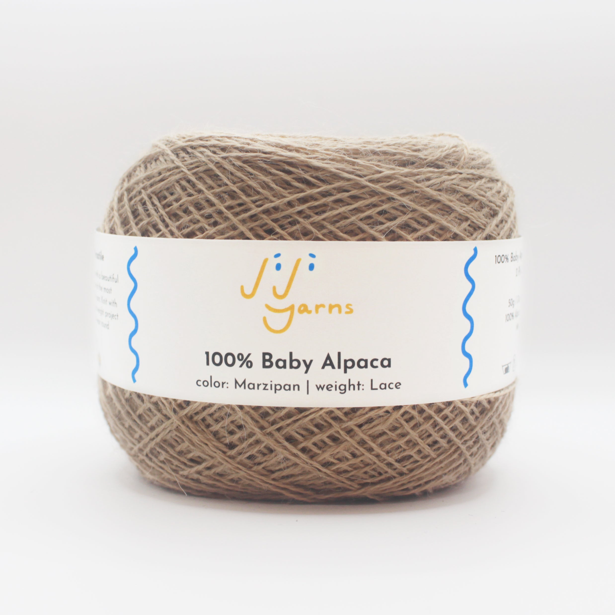 100% Baby Alpaca Yarn in Marzipan - Lace Weight