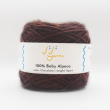 Load image into Gallery viewer, 100% Baby Alpaca Yarn in Chocolate - Sport Weight
