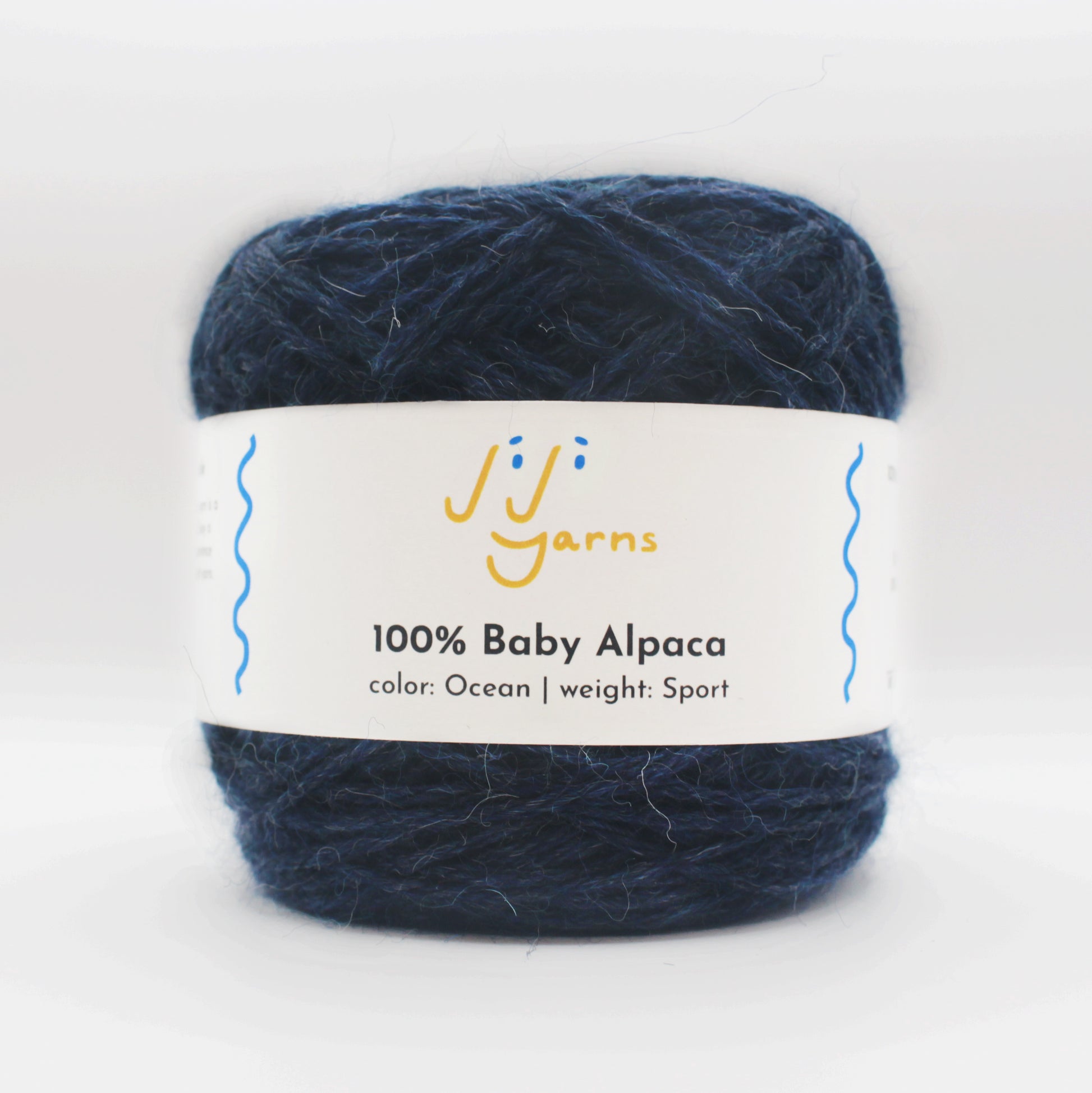 100% Baby Alpaca Yarn in Ocean - Sport Weight