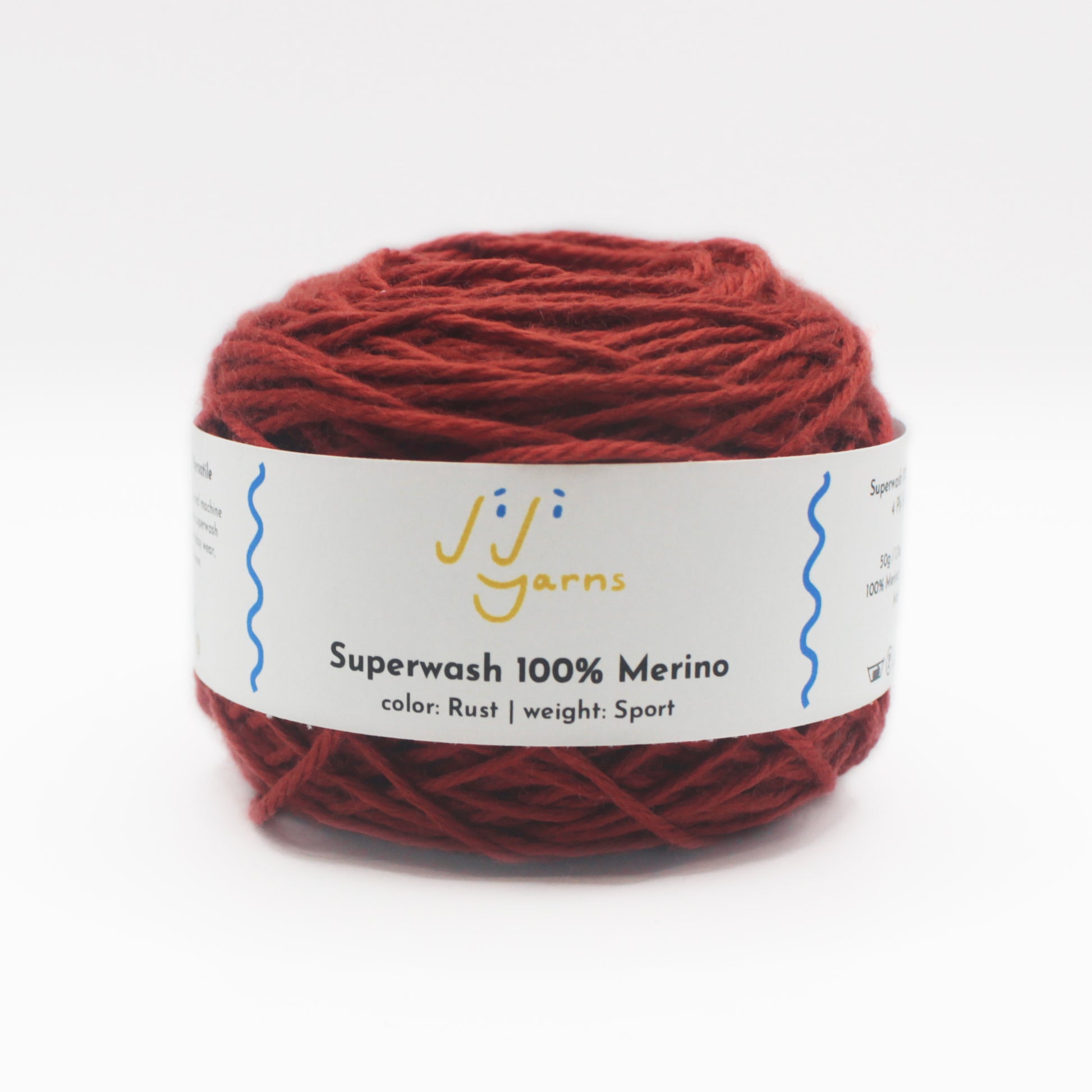 Superwash 100% Merino in Rust - Sport Weight