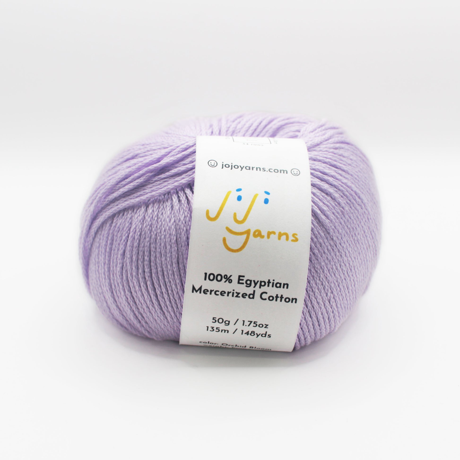100% Egyptian Mercerized Cotton Yarn in Orchid Bloom Fingering Weight (Purple)