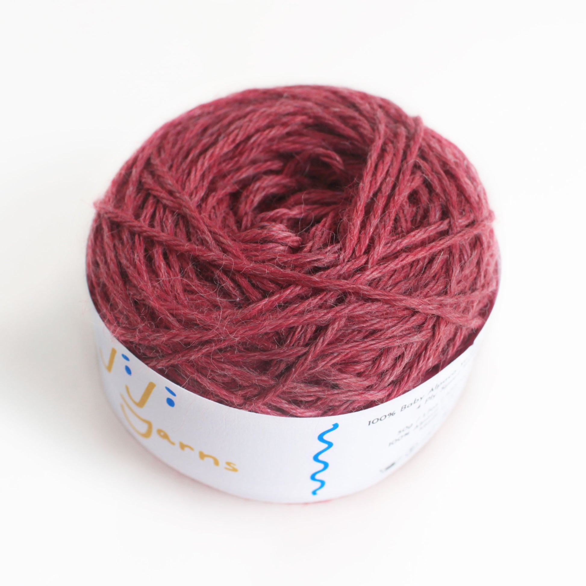 100% Baby Alpaca Yarn in Strawberry - Sport Weight