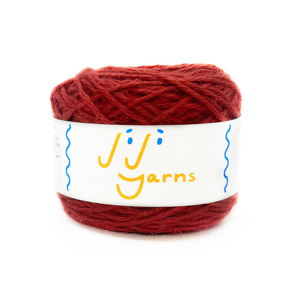 100% Baby Alpaca Yarn in Rust - Sport Weight