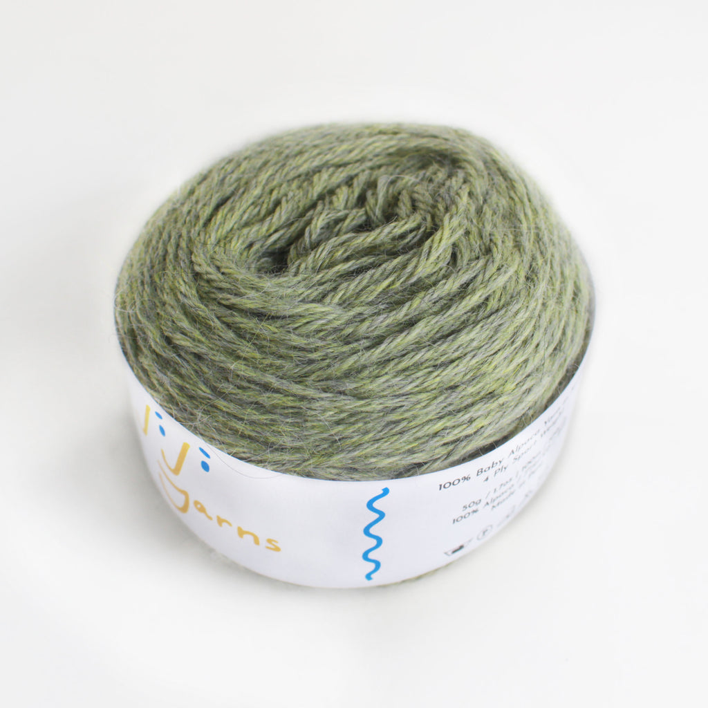 100% Baby Alpaca Yarn in Spring - Sport Weight