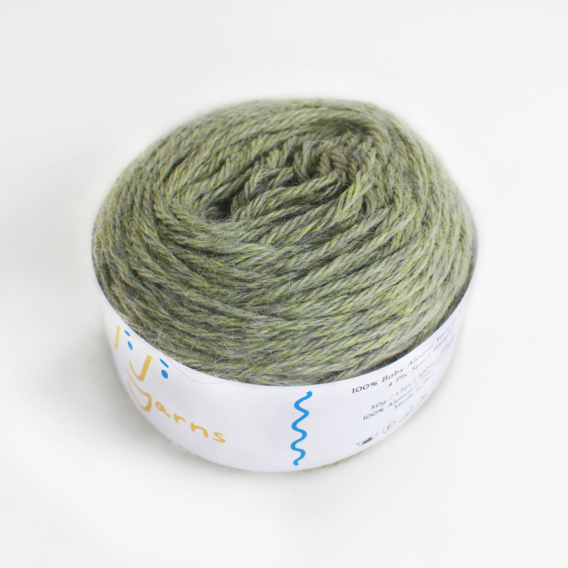 100% Baby Alpaca Yarn in Spring - Sport Weight
