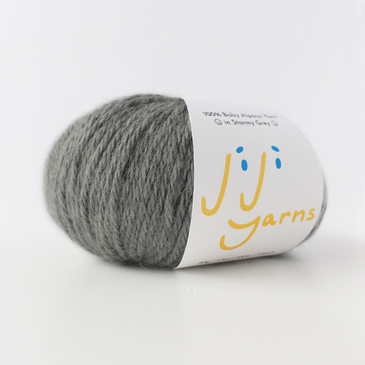 100% Baby Alpaca Yarn in Stormy Grey - Sport Weight