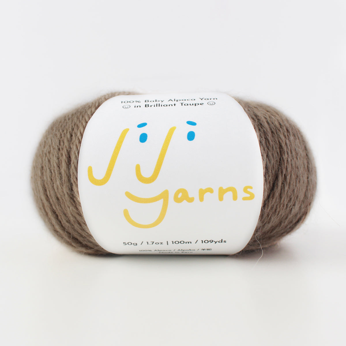 100% Baby Alpaca Yarn in Brilliant Taupe - Sport Weight