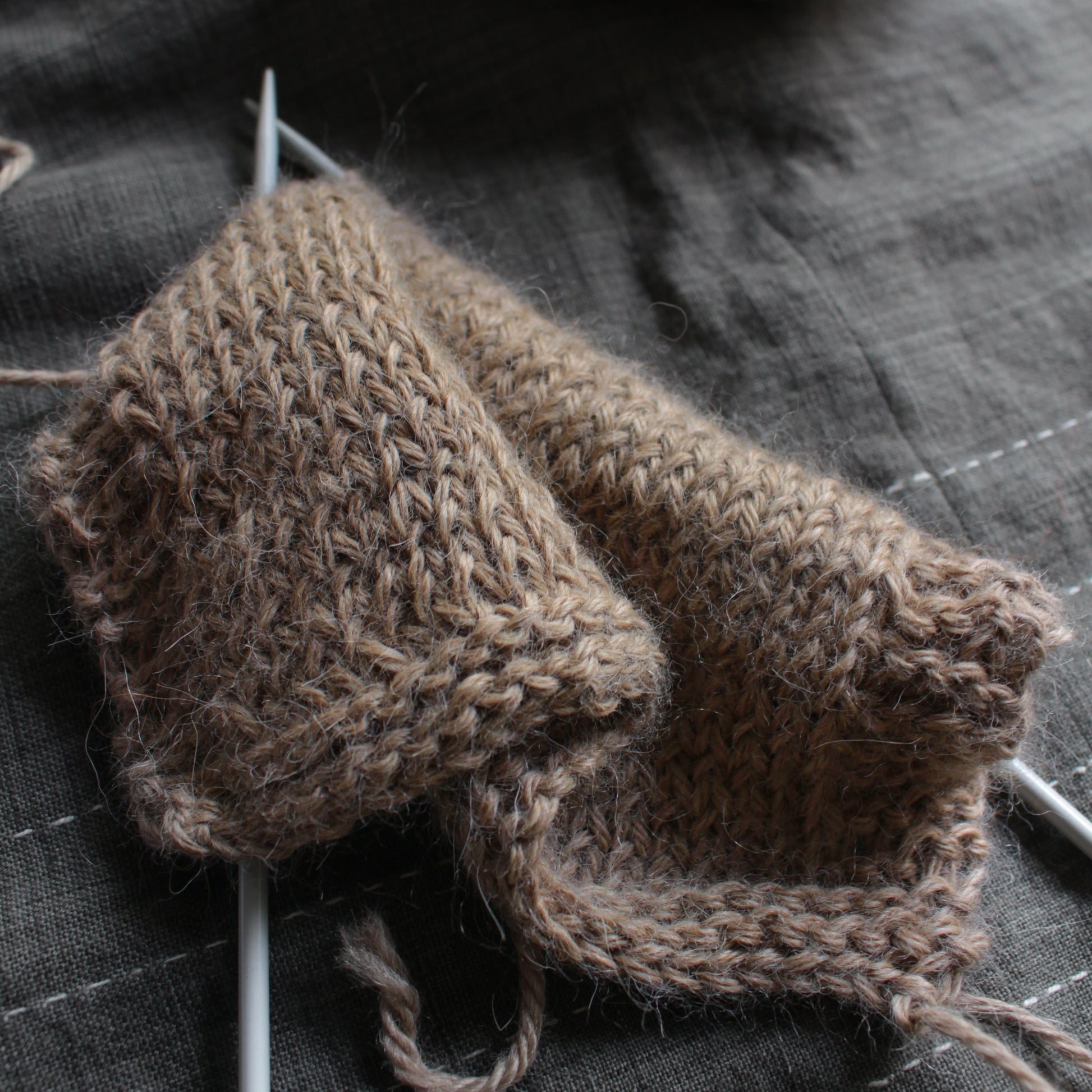 100% Baby Alpaca Yarn in Brilliant Taupe - Sport Weight