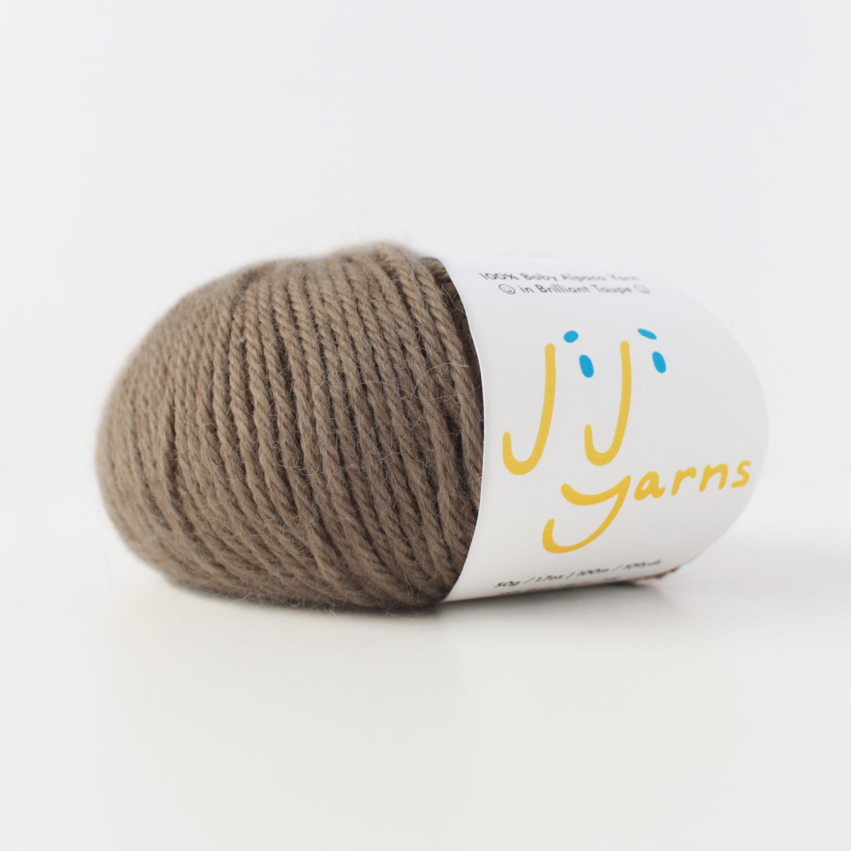 100% Baby Alpaca Yarn in Brilliant Taupe - Sport Weight